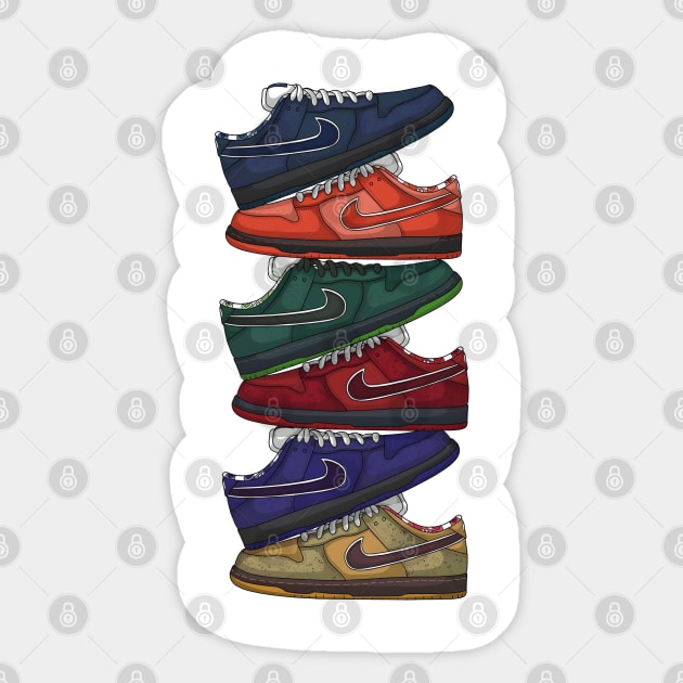 stacking six shoe Sticker by rajibdeje@gmail.com